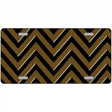 Brown Black Chevron Metal Novelty License Plate 12" x 6" (LP)