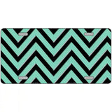 Mint Black Chevron Metal Novelty License Plate 12" x 6" (LP)