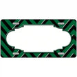 Green Black Chevron Scallop Metal Novelty License Plate 12" x 6" (LP)