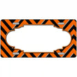 Orange Black Chevron Scallop Metal Novelty License Plate 12" x 6" (LP)