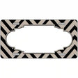 Tan Black Chevron Scallop Metal Novelty License Plate 12" x 6" (LP)
