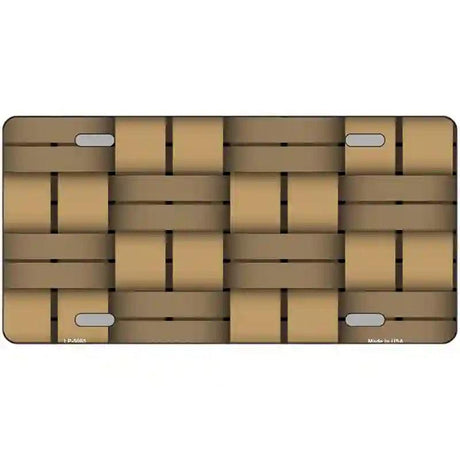 Weave Tan Metal Novelty License Plate 12" x 6" (LP)