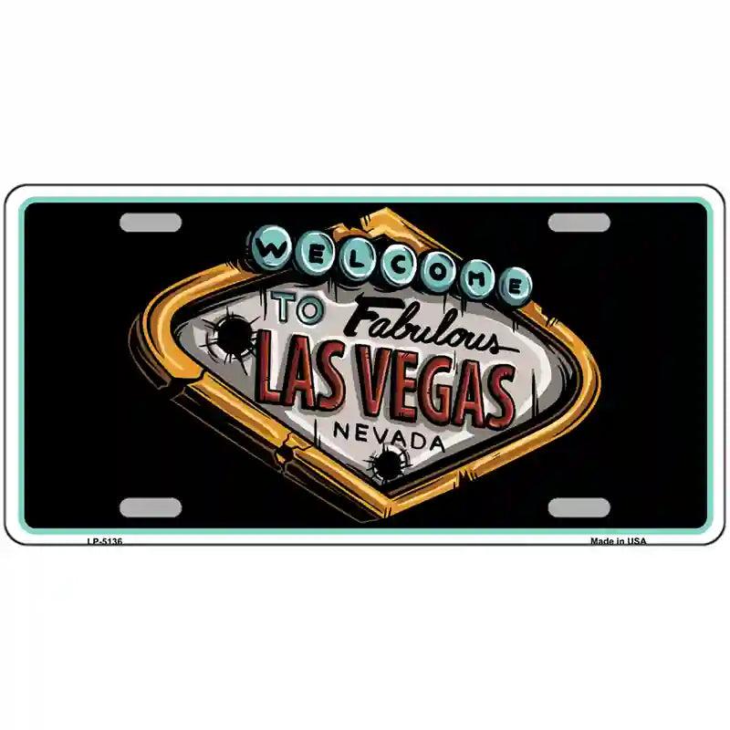 Welcome To Las Vegas Novelty Metal License Plate 12" x 6" (LP)