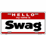 Swag Metal Novelty License Plate 12" x 6" (LP)