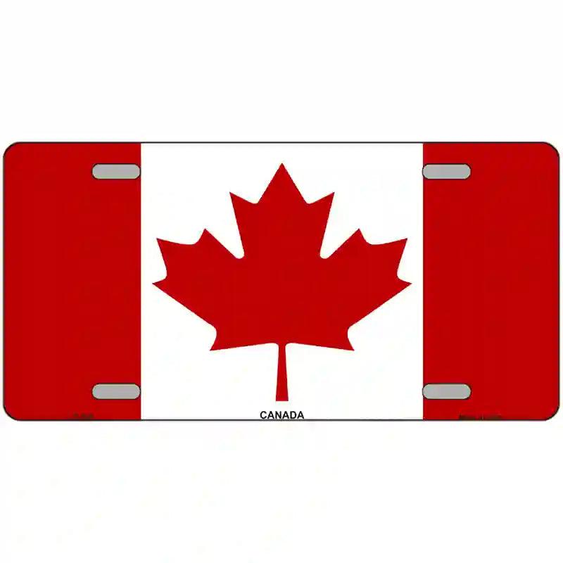 Canadian Flag Metal Novelty License Plate 12" x 6" (LP)