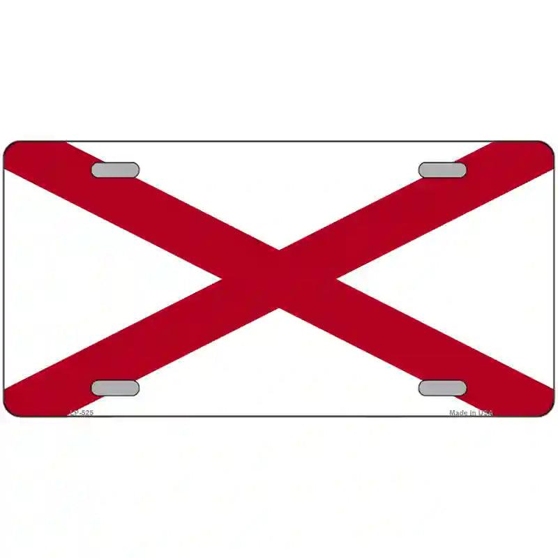 Alabama State Flag Metal Novelty License Plate Sign 12" x 6" (LP)