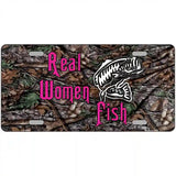 Real Women Fish Metal Novelty License Plate 12" x 6" (LP)