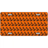Orange Black Anchor Metal Novelty License Plate 12" x 6" (LP)
