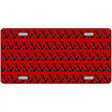 Red Black Anchor Metal Novelty License Plate 12" x 6" (LP)
