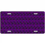 Purple Black Anchor Metal Novelty License Plate 12" x 6" (LP)