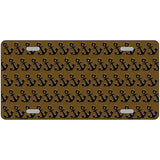 Brown Black Anchor Metal Novelty License Plate 12" x 6" (LP)