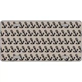Tan Black Anchor Metal Novelty License Plate 12" x 6" (LP)