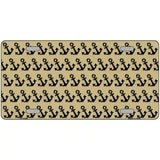 Gold Black Anchor Metal Novelty License Plate 12" x 6" (LP)