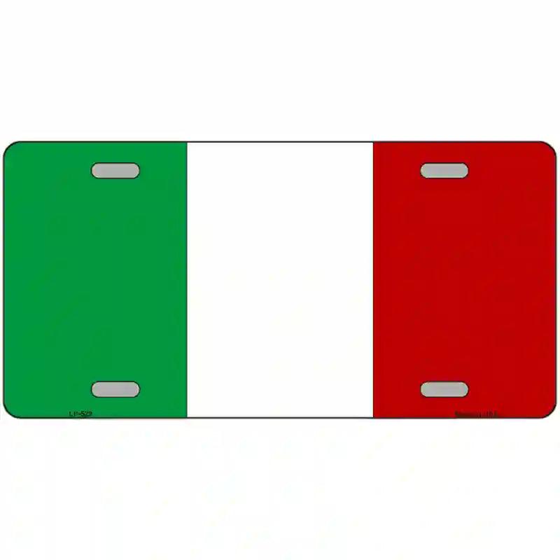 Italy Flag Metal Novelty License Plate 12" x 6" (LP)