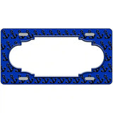 Blue Black Anchor Scallop Center Metal Novelty License Plate 12" x 6" (LP)