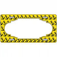 Yellow Black Anchor Scallop Center Metal Novelty License Plate 12" x 6" (LP)
