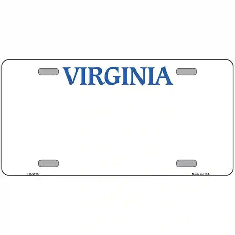 Virginia Blank Novelty Metal License Plate 12" x 6" (LP)
