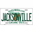 Jacksonville Florida Novelty Metal License Plate 12" x 6" (LP)