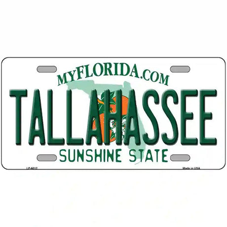 Tallahassee Florida Novelty Metal License Plate 12" x 6" (LP)