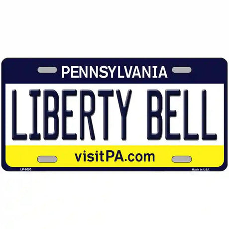 Liberty Bell Pennsylvania State Novelty Metal License Plate 12" x 6" (LP)