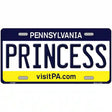 Princess Pennsylvania State Novelty Metal License Plate 12" x 6" (LP)