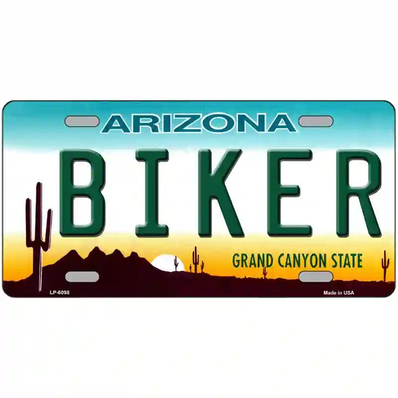 Arizona Biker License Plate Sign | Smart Blonde