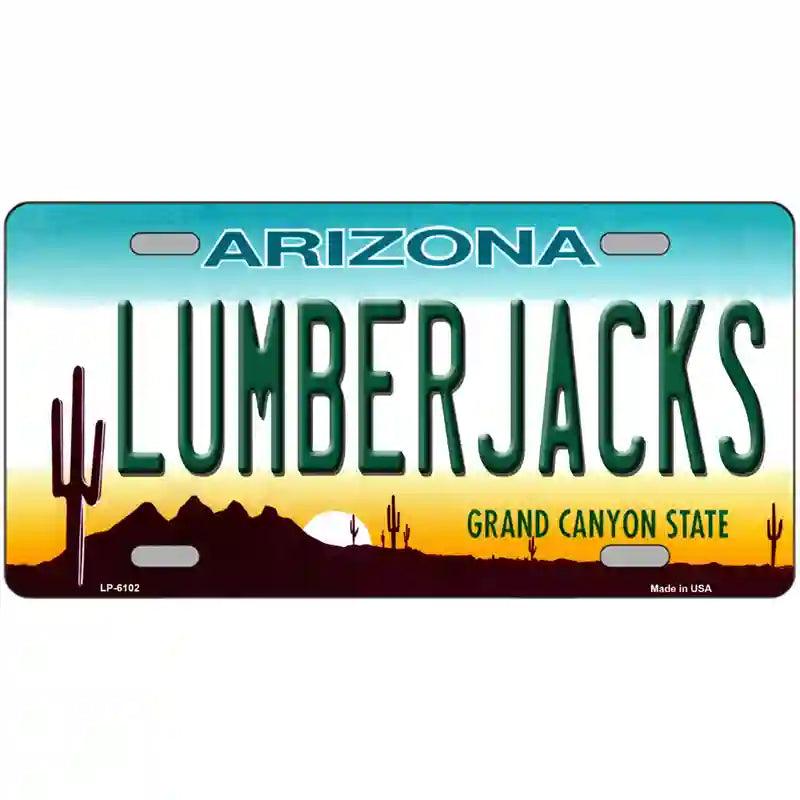 Arizona Lumberjacks Novelty Metal License Plate 12" x 6" (LP)
