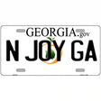 N Joy Ga Georgia Novelty Metal License Plate 12" x 6" (LP)
