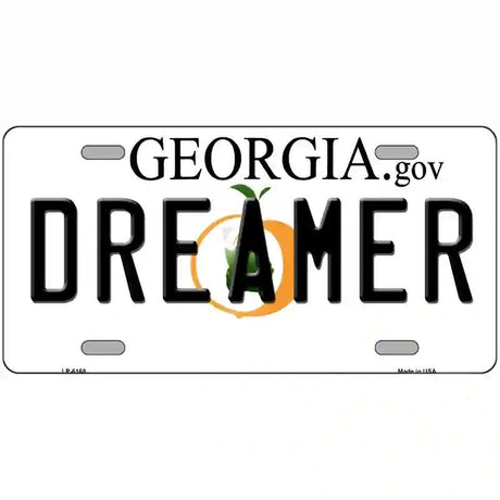 Dreamer Georgia Novelty Metal License Plate 12" x 6" (LP)