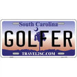 Golfer South Carolina Novelty Metal License Plate 12" x 6" (LP)