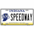 Speedway Indiana Novelty Metal License Plate 12" x 6" (LP)