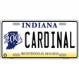 Cardinal Indiana Novelty Metal License Plate 12" x 6" (LP)