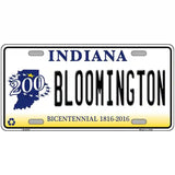 Bloomington Indiana Novelty Metal License Plate 12" x 6" (LP)