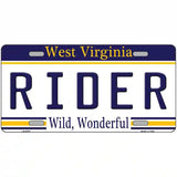 Rider West Virginia Novelty Metal License Plate 12" x 6" (LP)