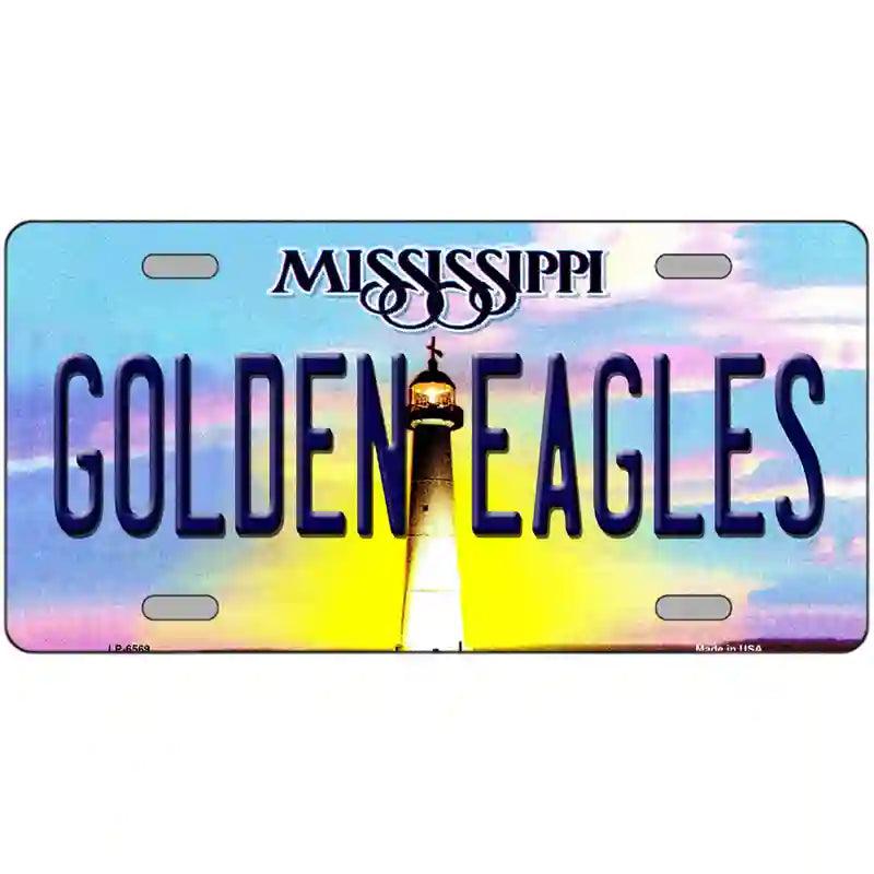 Golden Eagles Mississippi Novelty Metal License Plate 12" x 6" (LP)