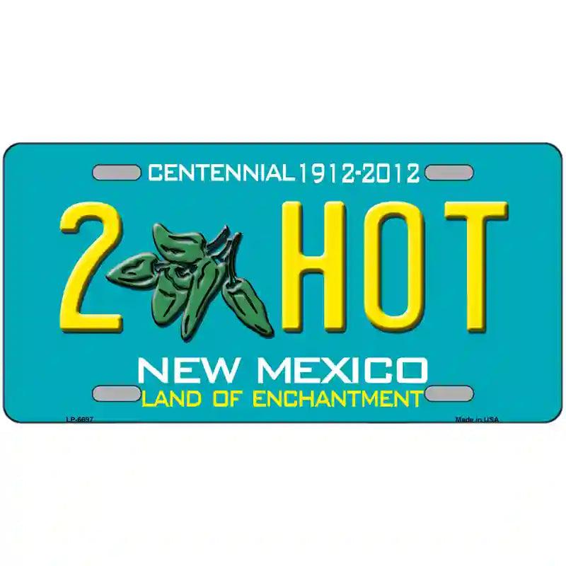 2 Hot Green New Mexico Novelty Metal License Plate 12" x 6" (LP)