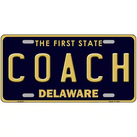 Coach Delaware Novelty Metal License Plate 12" x 6" (LP)
