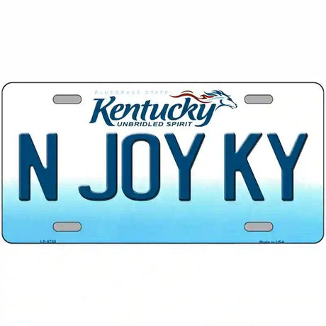 N Joy Kentucky Novelty Metal License Plate 12" x 6" (LP)