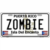Zombie Puerto Rico Metal Novelty License Plate 12" x 6" (LP)