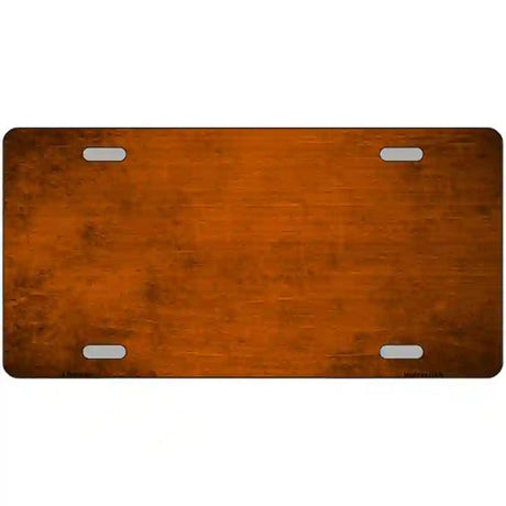Orange Oil Rubbed Solid Metal Novelty License Plate 12" x 6" (LP)