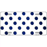 Blue White Dots Oil Rubbed Metal Novelty License Plate 12" x 6" (LP)