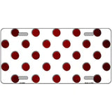 Red White Dots Oil Rubbed Metal Novelty License Plate 12" x 6" (LP)