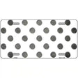 Gray White Dots Oil Rubbed Metal Novelty License Plate 12" x 6" (LP)