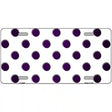 Purple White Dots Oil Rubbed Metal Novelty License Plate 12" x 6" (LP)