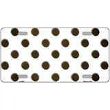 Brown White Dots Oil Rubbed Metal Novelty License Plate 12" x 6" (LP)