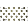 Gold White Dots Oil Rubbed Metal Novelty License Plate 12" x 6" (LP)