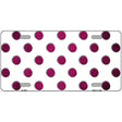 Pink White Dots Oil Rubbed Metal Novelty License Plate 12" x 6" (LP)