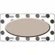 Tan White Dots Oval Oil Rubbed Metal Novelty License Plate 12" x 6" (LP)