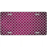 Pink White Quatrefoil Oil Rubbed Metal Novelty License Plate 12" x 6" (LP)