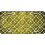 Yellow White Quatrefoil Oil Rubbed Metal Novelty License Plate 12" x 6" (LP)